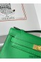 Hermes Kelly Pochette Handmade Bag In Bamboo Swift Calfskin
