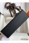 Hermes Kelly Pochette Handmade Bag In Black Epsom Calfskin