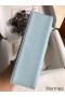 Hermes Kelly Pochette Handmade Bag In Blue Brume Swift Calfskin