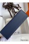 Hermes Kelly Pochette Handmade Bag In Blue Saphir Epsom Calfskin