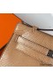Hermes Kelly Pochette Handmade Bag In Chai Lizard Skin
