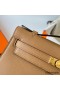Hermes Kelly Pochette Handmade Bag In Chai Swift Calfskin