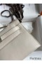 Hermes Kelly Pochette Handmade Bag In Craie Swift Calfskin