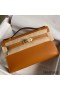 Hermes Kelly Pochette Handmade Bag In Gold Swift Calfskin