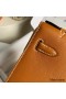 Hermes Kelly Pochette Handmade Bag In Gold Swift Calfskin