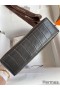 Hermes Kelly Pochette Handmade Bag In Graphite Matte Alligator Leather