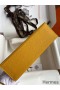 Hermes Kelly Pochette Handmade Bag In Jaune Ambre Epsom Calfskin