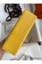 Hermes Kelly Pochette Handmade Bag In Jaune Ambre Ostrich Leather