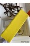Hermes Kelly Pochette Handmade Bag In Lime Epsom Calfskin