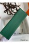 Hermes Kelly Pochette Handmade Bag In Malachite Epsom Calfskin