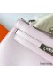 Hermes Kelly Pochette Handmade Bag In Mauve Pale Swift Calfskin
