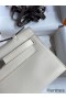 Hermes Kelly Pochette Handmade Bag In Nata Swift Calfskin