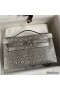 Hermes Kelly Pochette Handmade Bag In Natural Lizard Skin