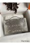 Hermes Kelly Pochette Handmade Bag In Natural Lizard Skin