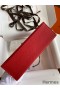 Hermes Kelly Pochette Handmade Bag In Red Epsom Calfskin
