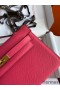 Hermes Kelly Pochette Handmade Bag In Rose Lipstick Epsom Calfskin
