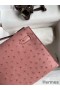 Hermes Kelly Pochette Handmade Bag In Terre Cuite Ostrich Leather