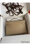 Hermes Kelly Pochette Handmade Bag In Trench Epsom Calfskin