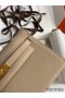 Hermes Kelly Pochette Handmade Bag In Trench Epsom Calfskin