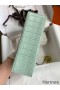Hermes Kelly Pochette Handmade Bag In Vert D'eau Matte Alligator Leather