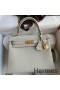 Hermes Kelly Retourne 25 Handmade Bag In Beton Clemence Leather