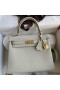 Hermes Kelly Retourne 25 Handmade Bag In Beton Clemence Leather