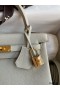 Hermes Kelly Retourne 25 Handmade Bag In Beton Clemence Leather
