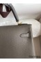 Hermes Kelly Retourne 25 Handmade Bag In Etain Clemence Leather