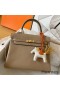Hermes Kelly Retourne 25 Handmade Bag In Grey Swift Calfskin