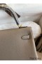 Hermes Kelly Retourne 25 Handmade Bag In Gris Meyer Clemence Leather