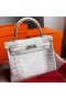 Hermes Kelly Retourne 25 Handmade Bag In Himalaya Crocodile Niloticus Skin