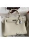 Hermes Kelly Retourne 25 Handmade Bag In Mushroom Clemence Leather