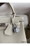 Hermes Kelly Retourne 25 Handmade Bag In Mushroom Clemence Leather