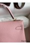 Hermes Kelly Retourne 25 Handmade Bag In Rose Sakura Clemence Leather