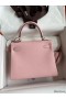 Hermes Kelly Retourne 25 Handmade Bag In Rose Sakura Swift Calfskin