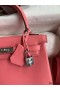 Hermes Kelly Retourne 25 Handmade Bag In Rose d'Ete Swift Calfskin