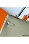 Hermes Kelly Retourne 25 Handmade Bag In Sauge Clemence Leather