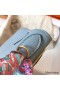 Hermes Kelly Retourne 28 Handmade Bag In Blue Lin Clemence Leather