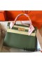 Hermes Kelly Retourne 28 Handmade Bag In Canopee Clemence Leather