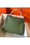 Hermes Kelly Retourne 28 Handmade Bag In Canopee Clemence Leather