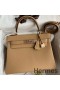 Hermes Kelly Retourne 28 Handmade Bag In Chai Clemence Leather