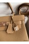 Hermes Kelly Retourne 28 Handmade Bag In Chai Clemence Leather
