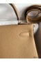Hermes Kelly Retourne 28 Handmade Bag In Chai Clemence Leather