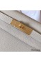 Hermes Kelly Retourne 28 Handmade Bag In Craie Clemence Leather