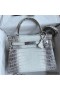 Hermes Kelly Retourne 28 Handmade Bag In Himalaya Crocodile Niloticus Skin