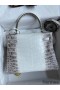 Hermes Kelly Retourne 28 Handmade Bag In Himalaya Crocodile Niloticus Skin