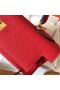 Hermes Kelly Retourne 28 Handmade Bag In Red Clemence Leather