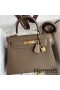 Hermes Kelly Retourne 28 Handmade Bag In Taupe Clemence Leather