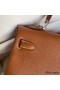 Hermes Kelly Retourne 32 Handmade Bag In Gold Clemence Leather
