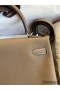 Hermes Kelly Retourne 32 Handmade Bag In Taupe Clemence Leather